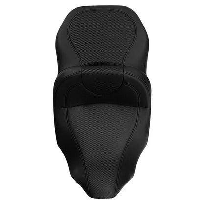 Black Driver Passenger Seat for Harley Touring Road Glide (2009-2023)