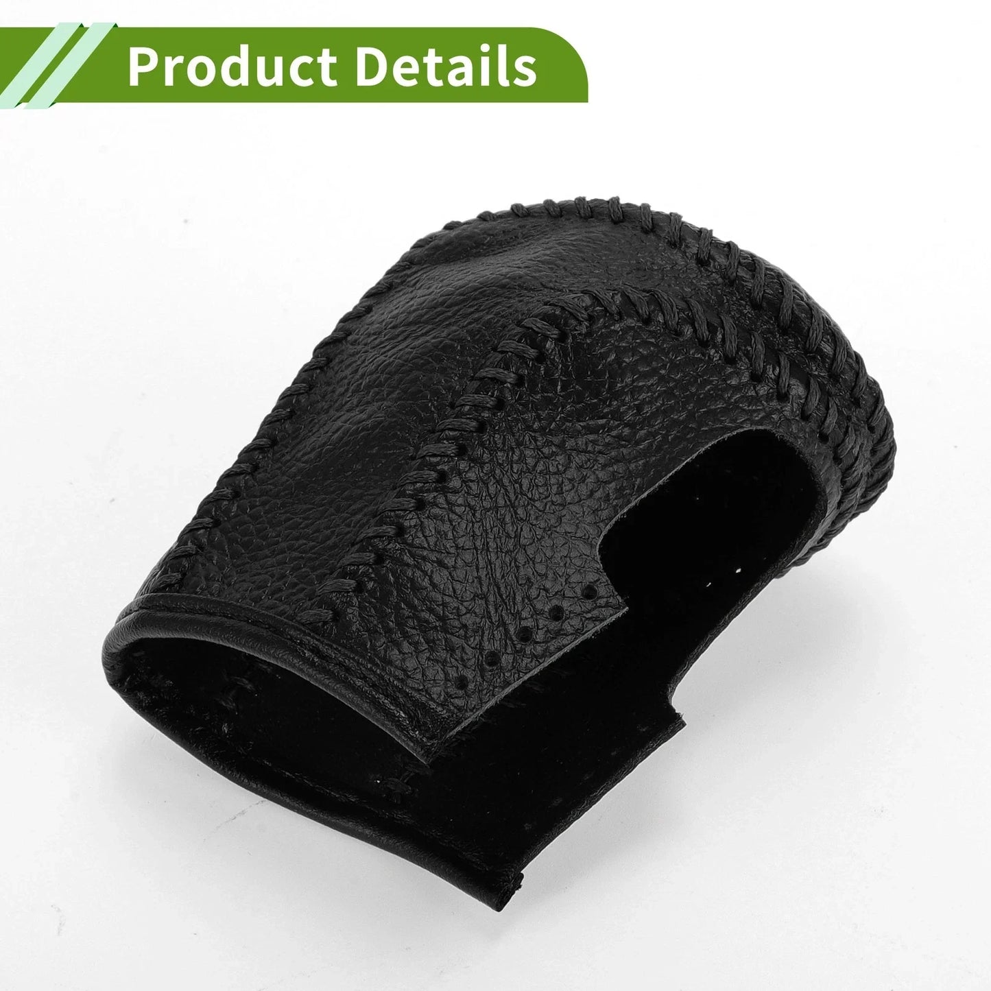 Gear Shift Knob Cover for Honda Civic 2016-2021 Pebbled Black Faux Leather
