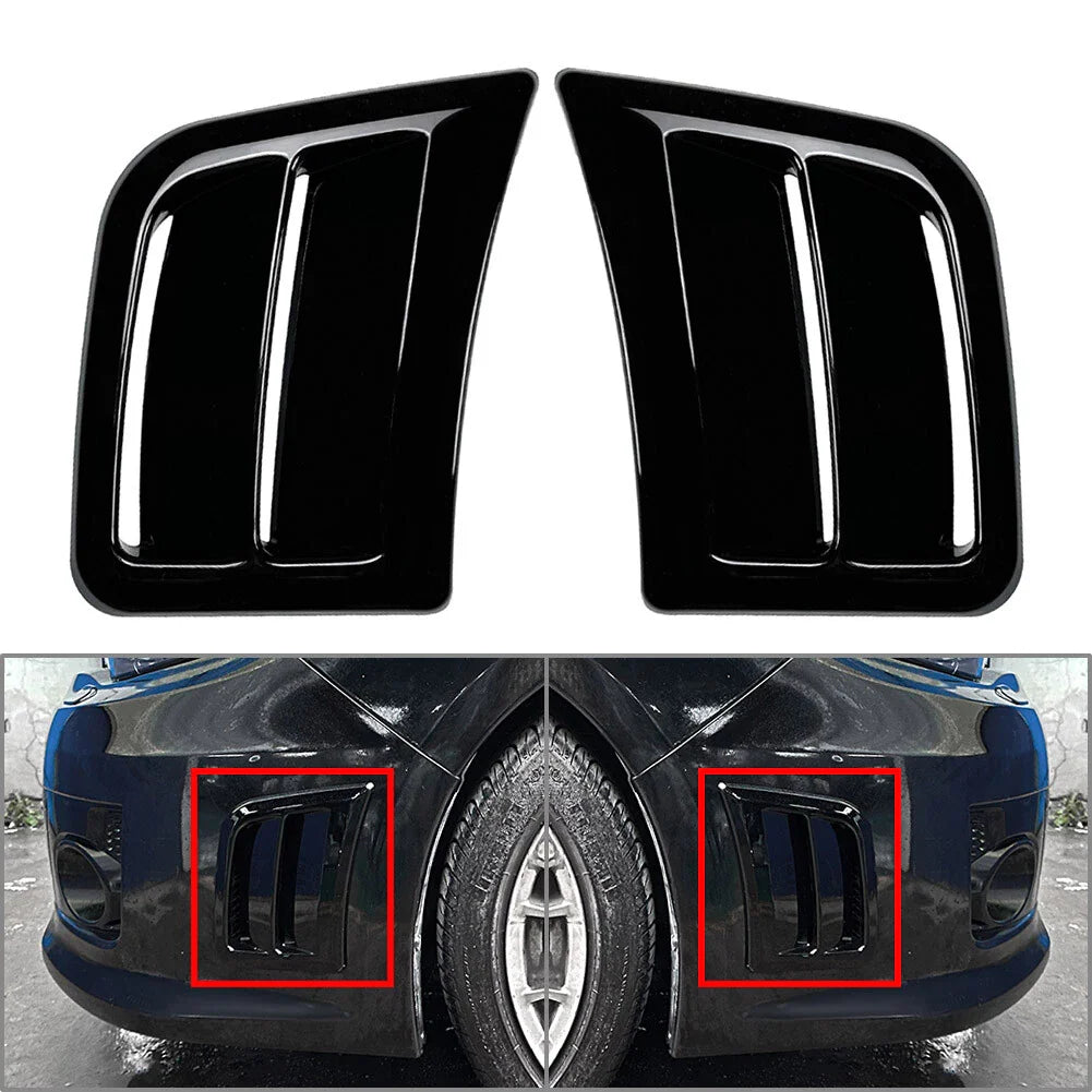 Black Front Bumper Side Air Vent Covers for Subaru Impreza WRX STI (2008-2014)