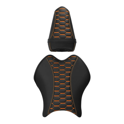 Black Orange Driver & Passenger Seats for Yamaha YZF R6 (2017-2022)