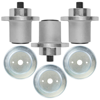 54 Deck Spindles Heavy Duty with 5.78 OD Pulleys for Hustler Fastrak (2016–2021)