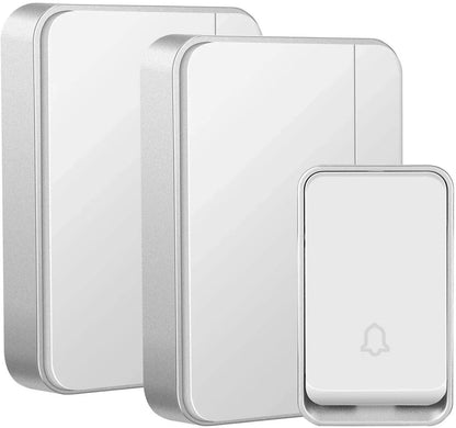 Wireless Waterproof Doorbell Chime - Self-Powered Outdoor Ring