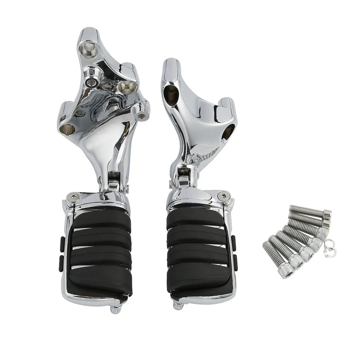 Chrome Passenger Foot Pegs Mount Bracket for Harley Sportster 883 1200 (14-22)
