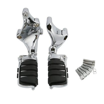 Chrome Passenger Foot Pegs Mount Bracket for Harley Sportster 883 1200 (14-22)