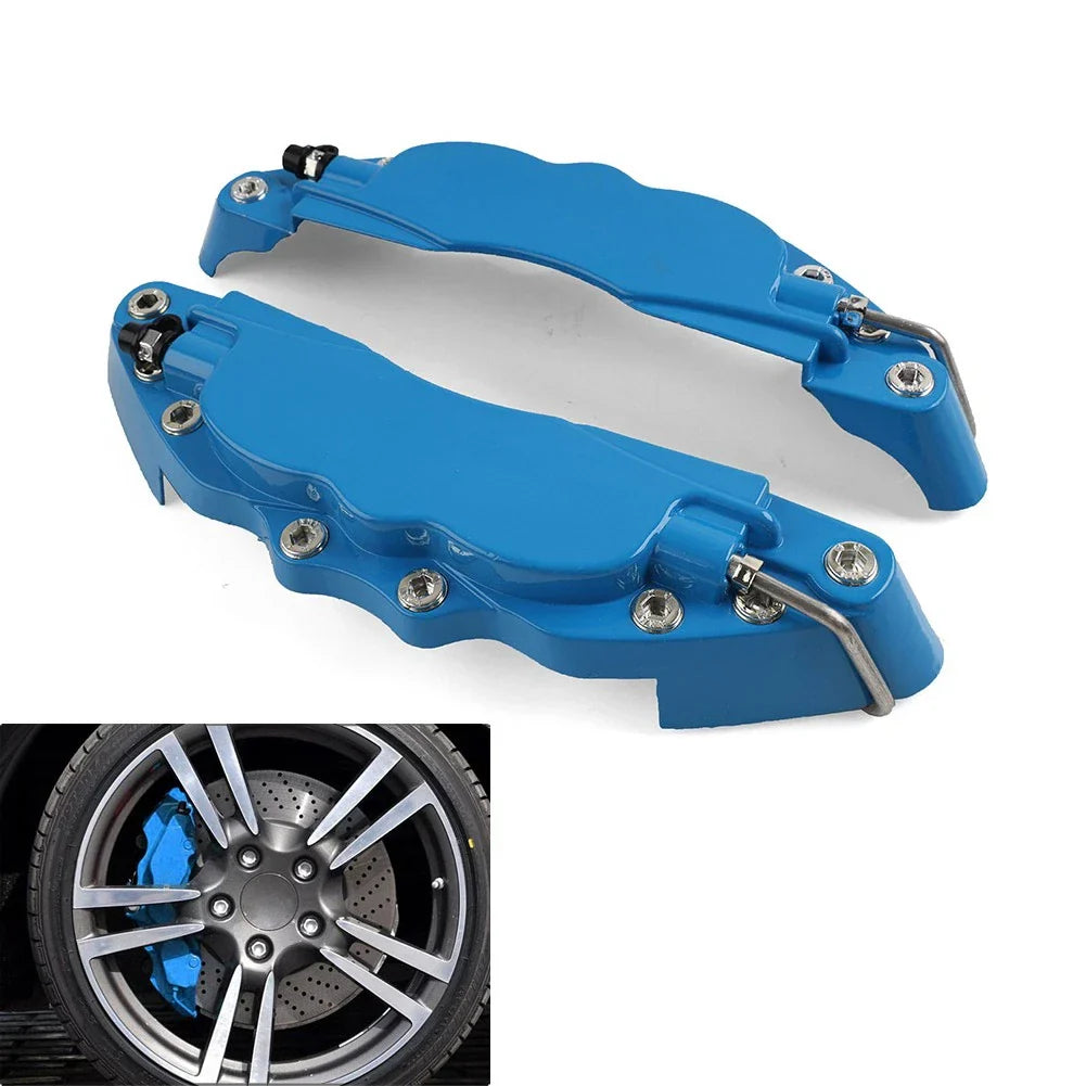 Medium Metal Auto Disc Brake Caliper Cover Set  Blue for Universal