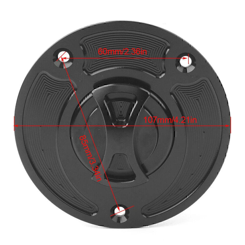 CNC Fuel Gas Tank Cap Cover for Suzuki GSXR 600 750 1000 SV650S SV1000 (2001-2023)