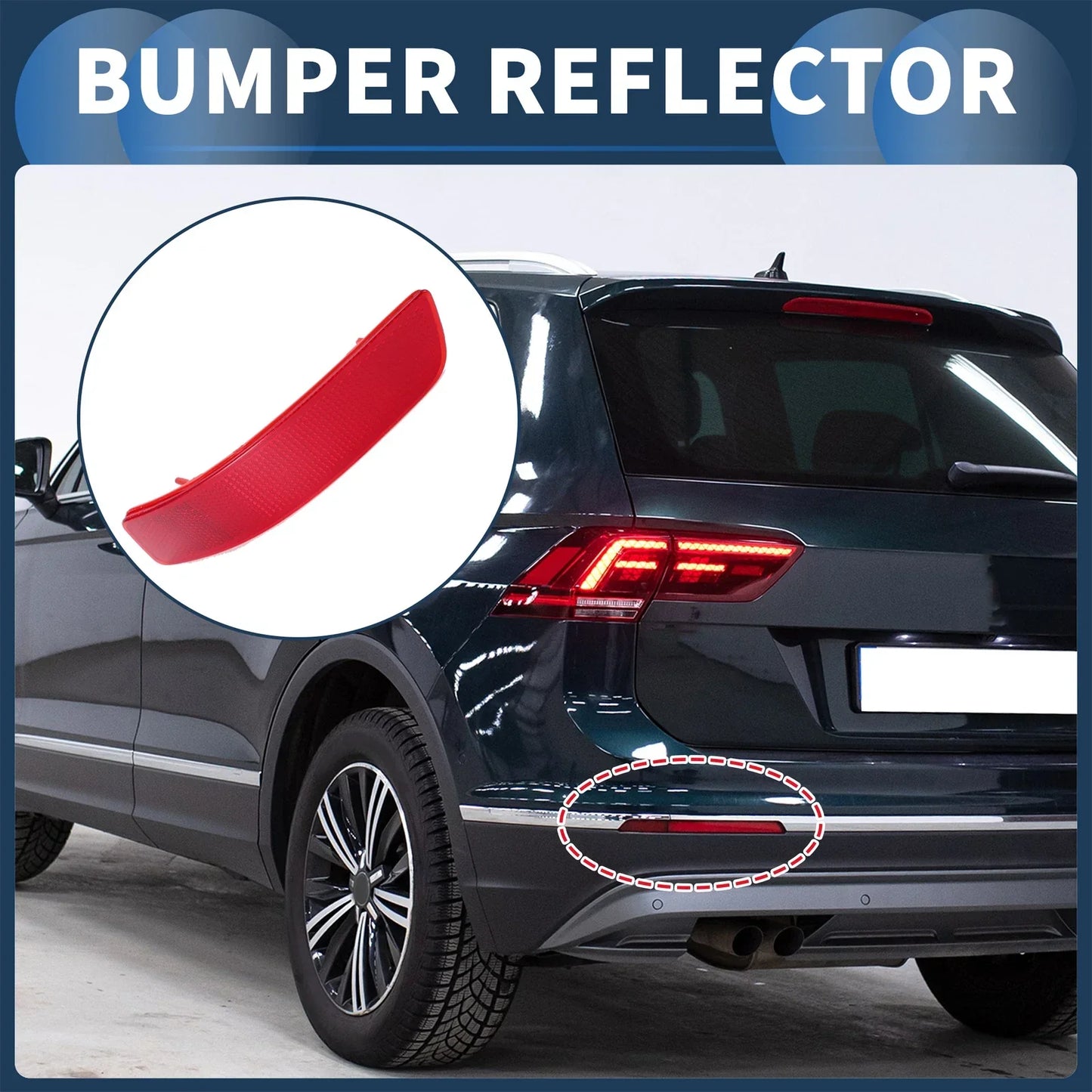 Bumper Reflector for Lexus ES300h 2013-2018 - Plastic Rear Left