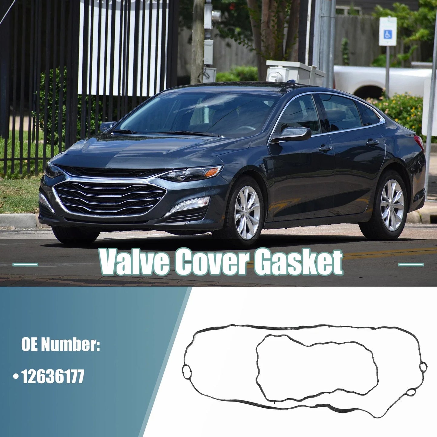 Valve Cover Gasket Set for Chevrolet Malibu (2016-2022) Rubber Black
