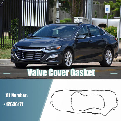 Valve Cover Gasket Set for Chevrolet Malibu (2016-2022) Rubber Black