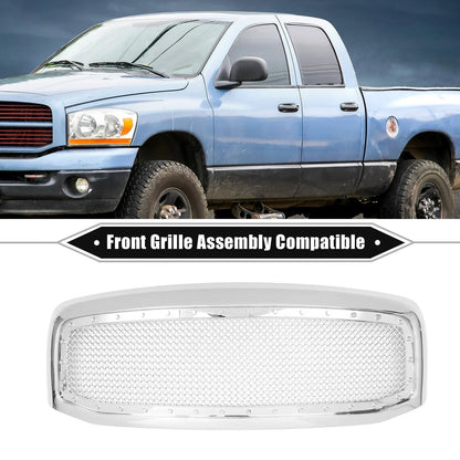 Front Grille Assembly for Dodge Ram 3500 Chrome Silver Tone (2010-2018)