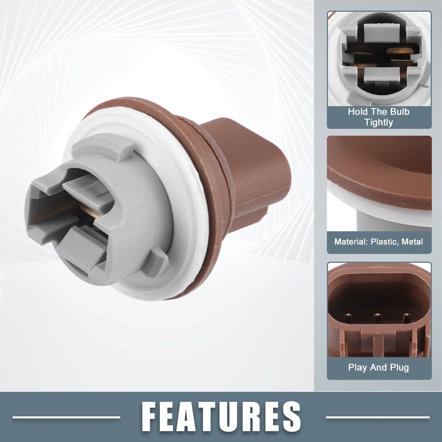 2 x Park & Turn Signal Light Sockets for Dodge Grand Caravan (2011-2020)