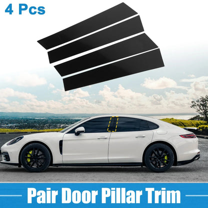 4Pcs Windshield B Pillar Trim for Porsche Panamera (2009-2016) Black