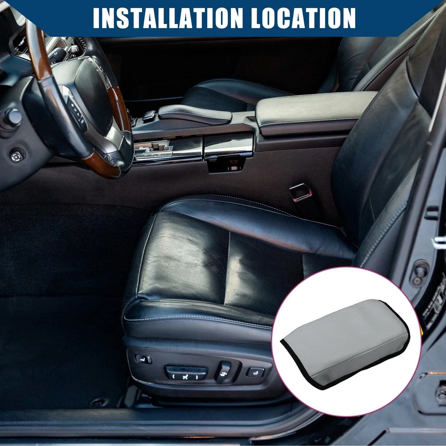 Center Console Armrest Cover for Honda Accord (2003-2007) Neoprene Gray