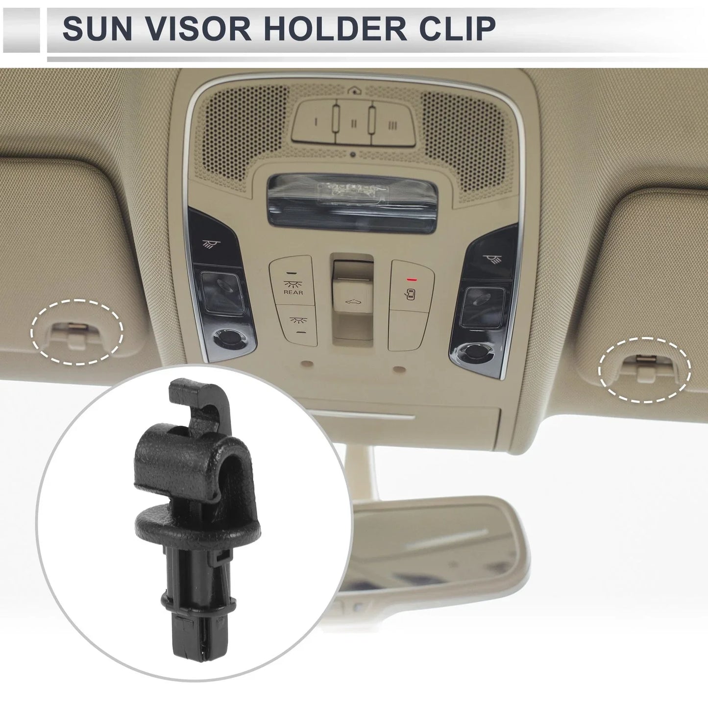 Sun Visor Holder Clip for Honda Odyssey (2005-2010) - Black