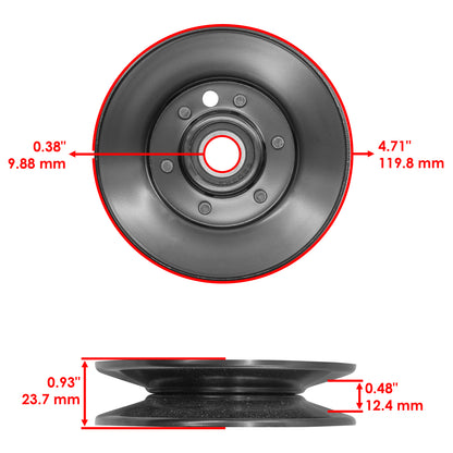 Deck Idler Pulley Replacement for Exmark FMD52 FMD522 FMD523 (52") (2000–2004)