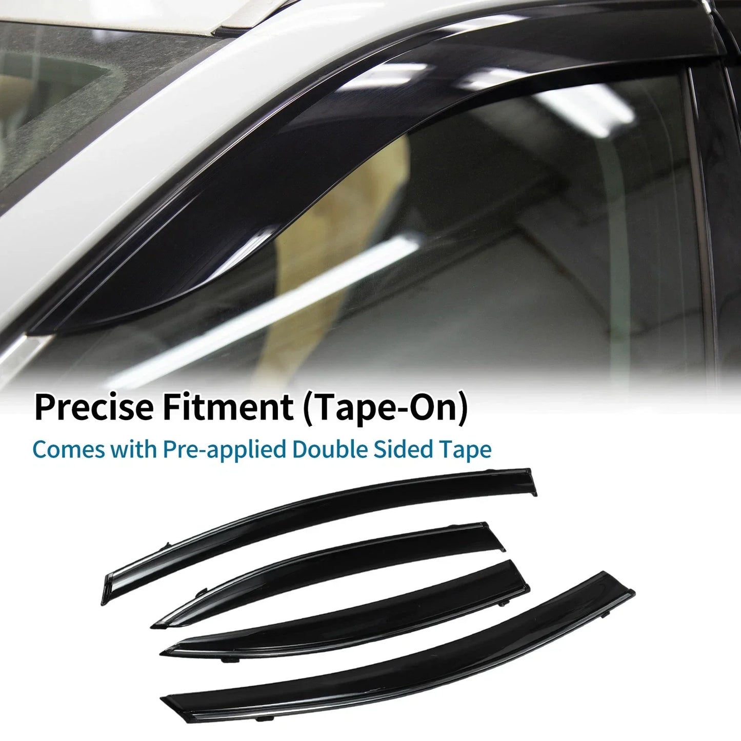 Window Deflectors for Honda Civic 2006 Side Window Vent Visors Black 1 Set
