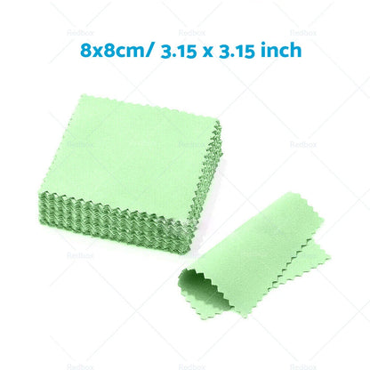 100PCS Silver Polishing Cloths for Jewelry, Coins, Rings