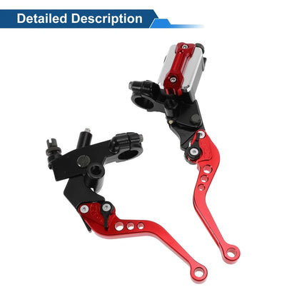 Adjustable Short Brake Clutch Levers for Honda - Solid Red