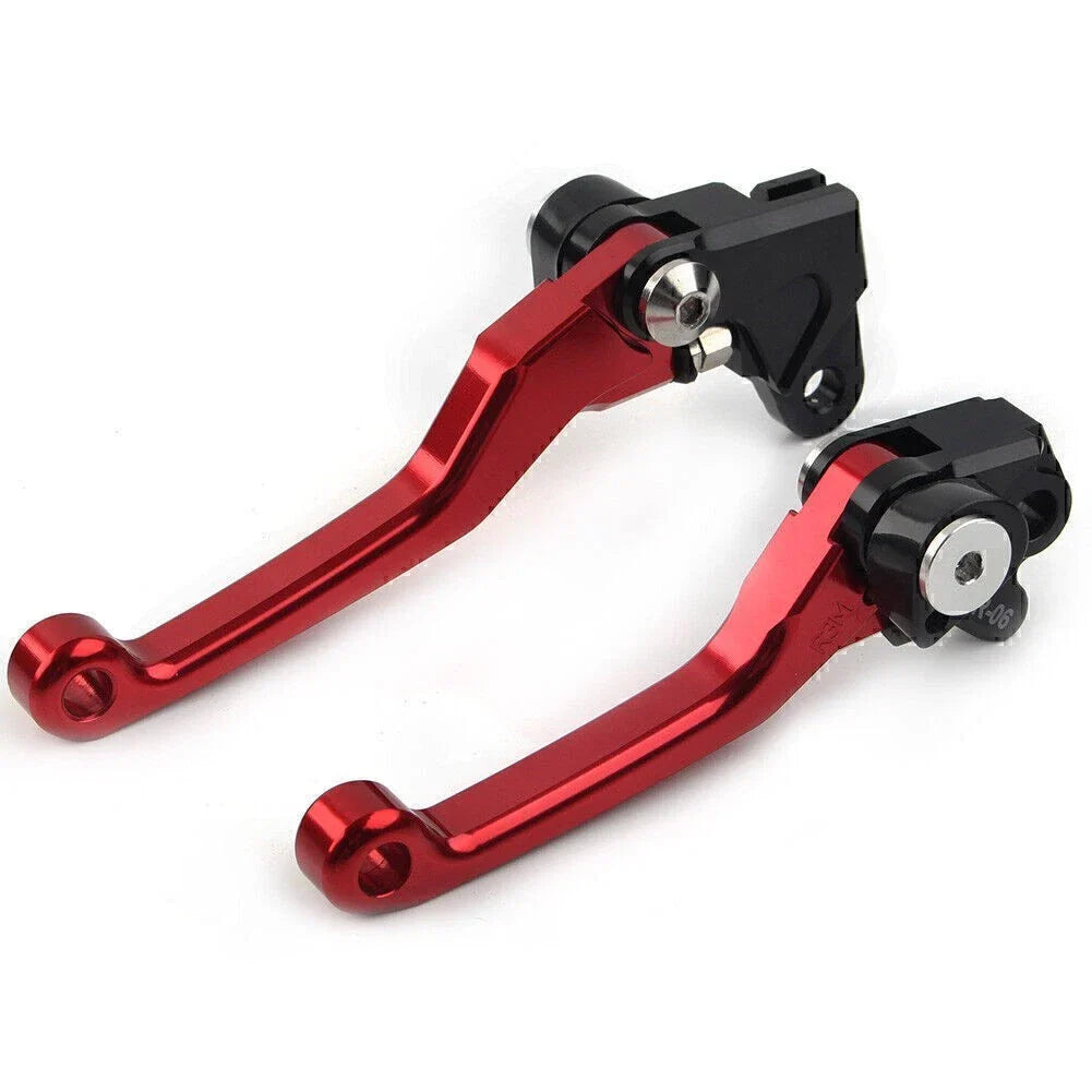 RED Pivot Brake Clutch Levers for HONDA CRF125R CRF150R CRF250R CRF450R (97-21)