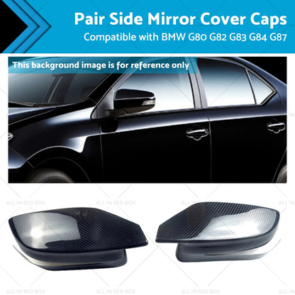Carbon Fiber Side Mirror Covers for 21-24 BMW G80 M3 G82 G83 M4 G87