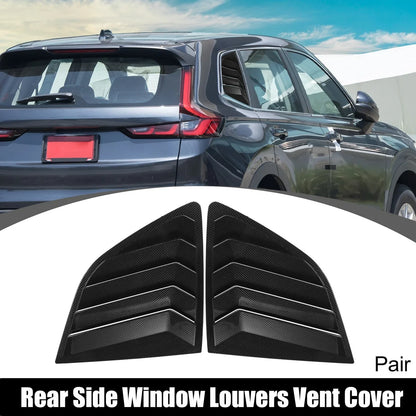 Rear Side Window Louvers Vent Cover for Honda CRV (2023) Carbon Fiber Pattern