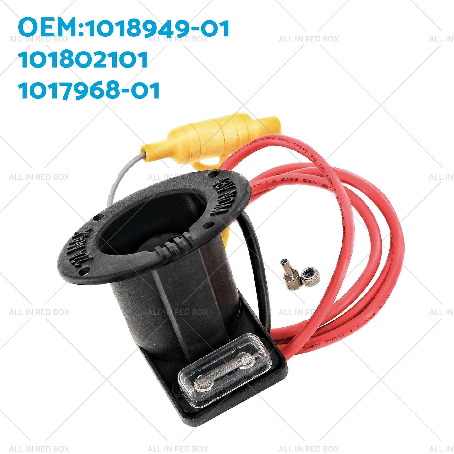 48V Golf Car Charger Receptacle & Fuse Assembly for Club Car DS (2000-Up)