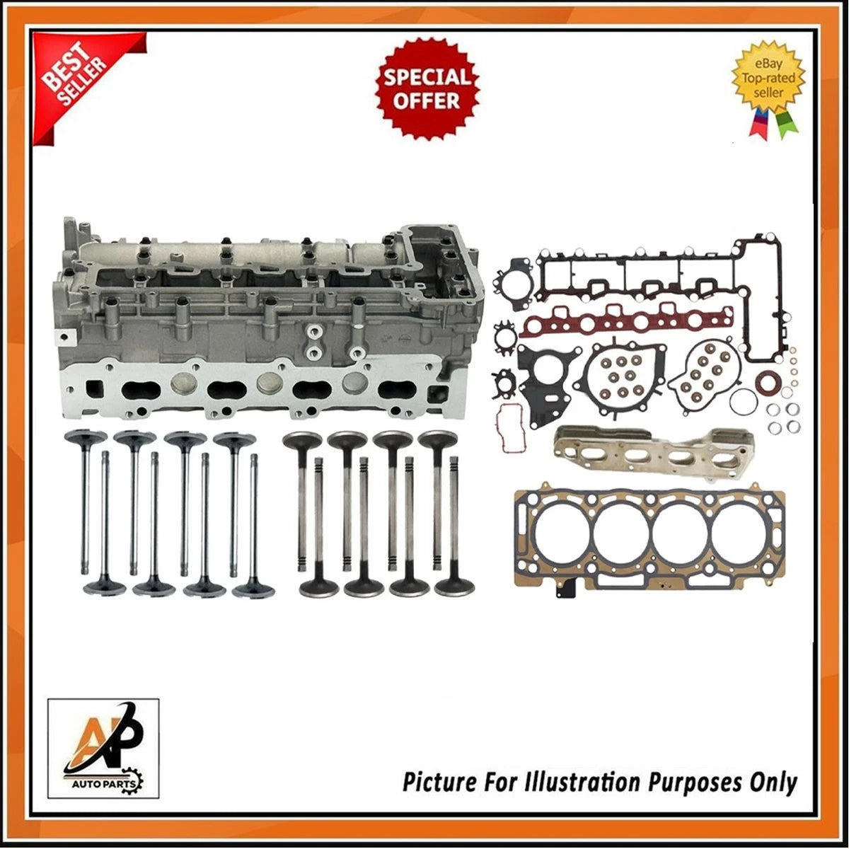 Cylinder Head Gasket and Valves Kit for Peugeot Boxer 2.0 (2007–2019)