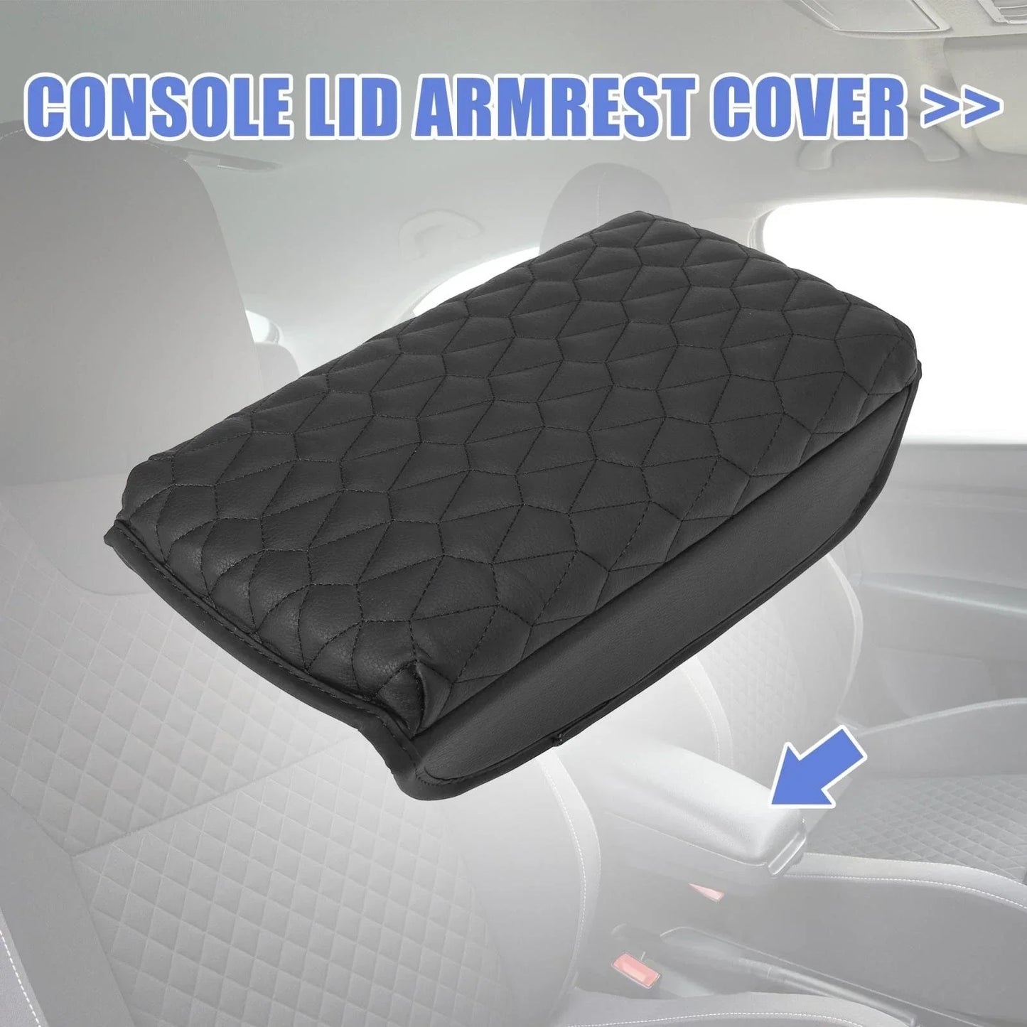 Center Console Lid Armrest Cover for Hyundai Santa Fe (2018-2020)