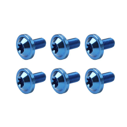 6 x Blue Titanium Alloy M5x25mm Torx Head Bolts for Bike Motor