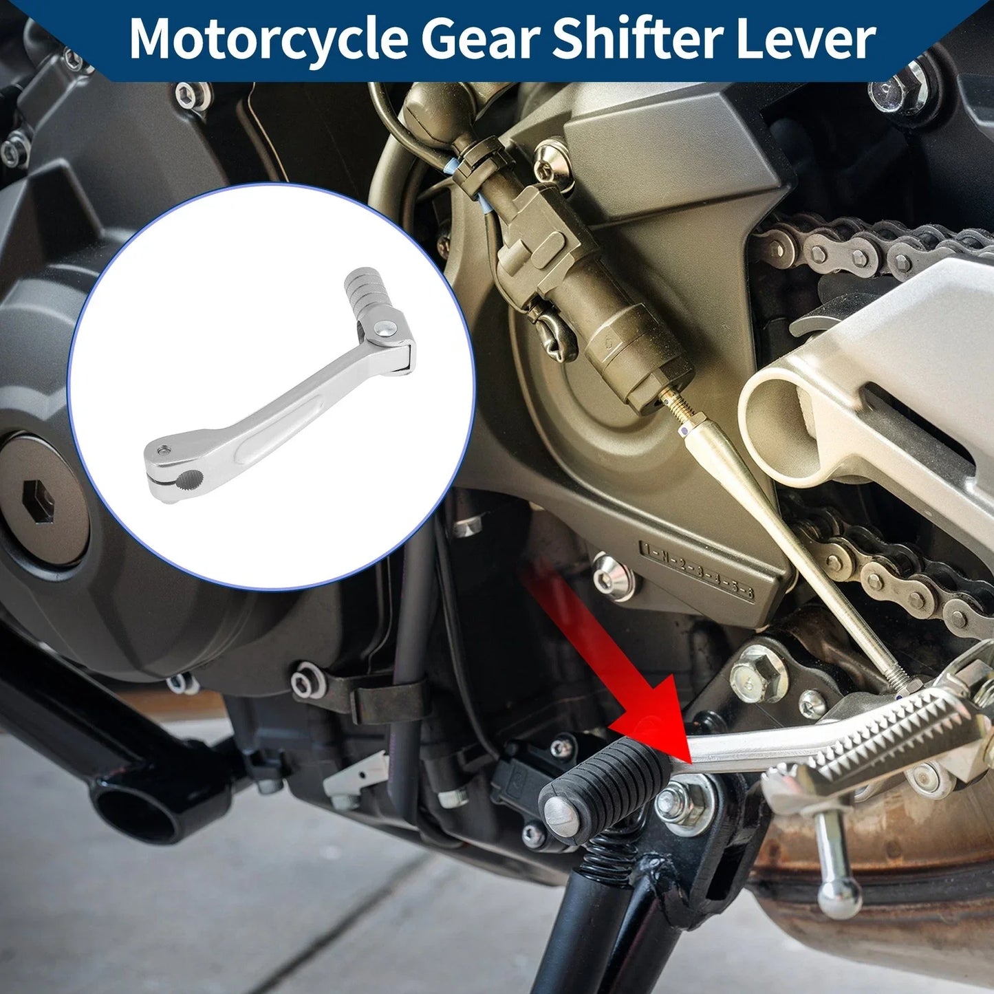 Folding Motorcycle Gear Shifter Lever for Honda CRF150F (2003-2017) Silver