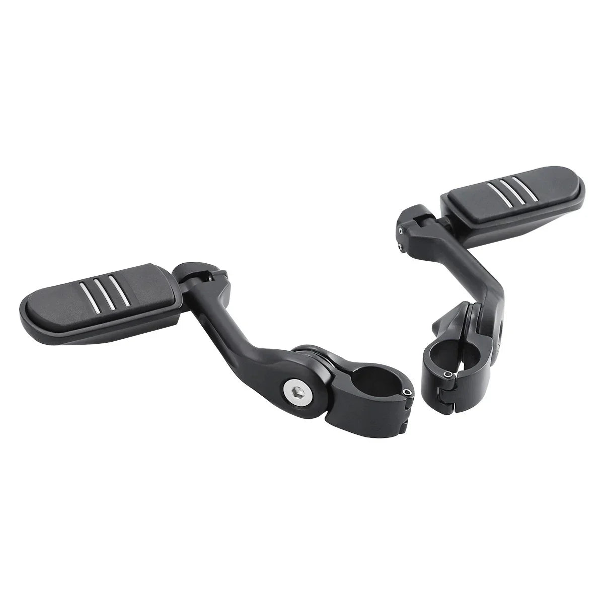 1 1/4'' Matte Long Angled Footpegs Mount Engine Guard Pegstreamliner