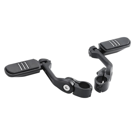 1 1/4'' Matte Long Angled Footpegs Mount Engine Guard Pegstreamliner