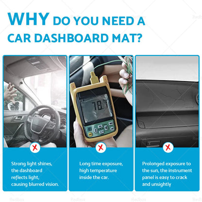 Non-Slip Dash Mat for Nissan Qashqai J11 Dashboard Cover (2014-2022)