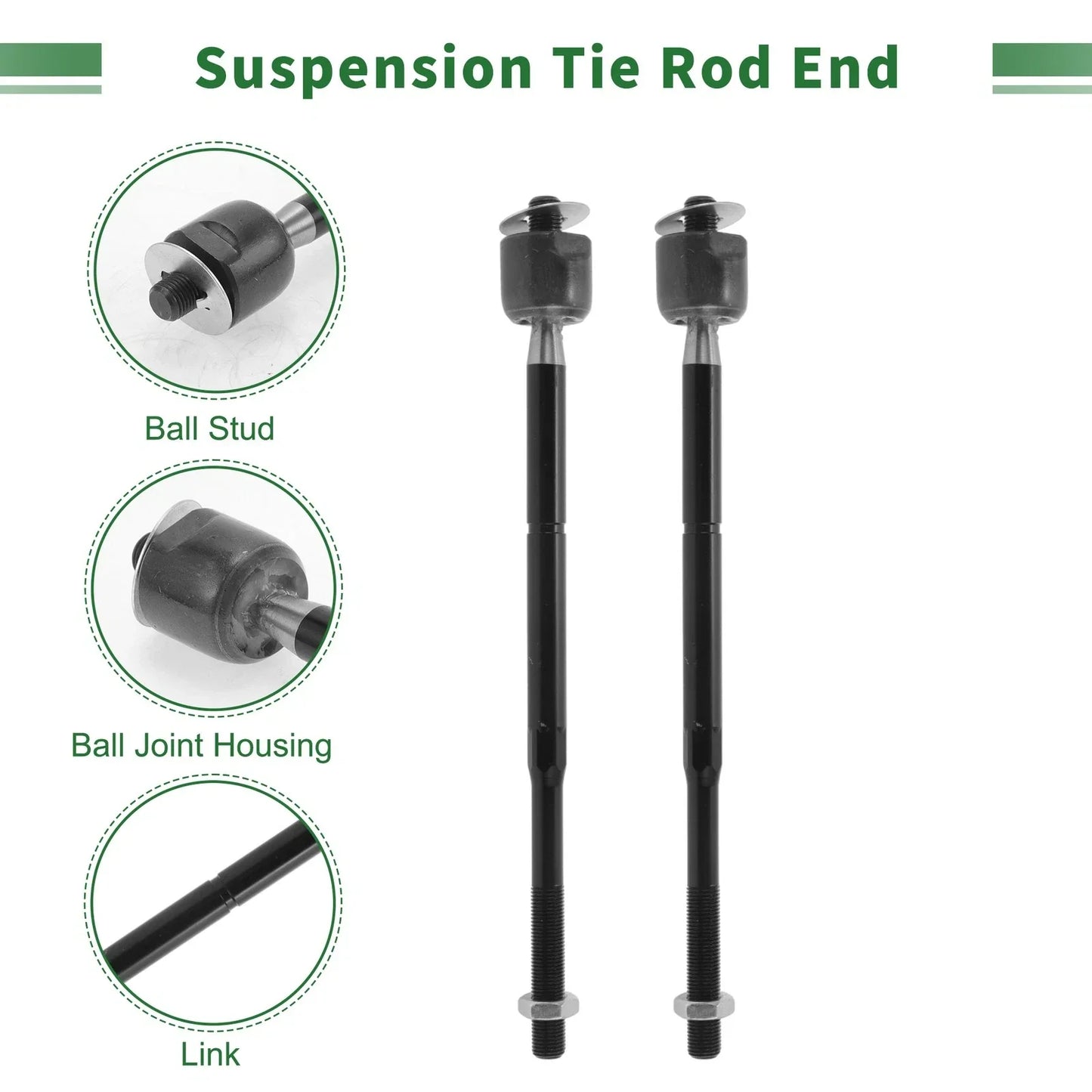 6pcs Front Suspension Kit Tie Rod Ends with Boots for Pontiac Torrent