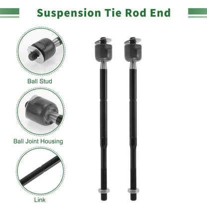 6pcs Front Suspension Kit Tie Rod Ends with Boots for Pontiac Torrent