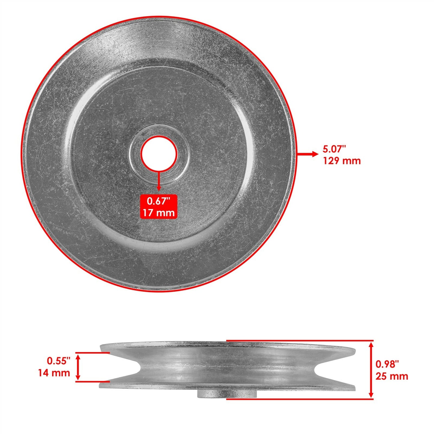 Deck Spindle Pulley Replacement for Exmark Quest E-Series Quest S-Series (50") (2001–2016)