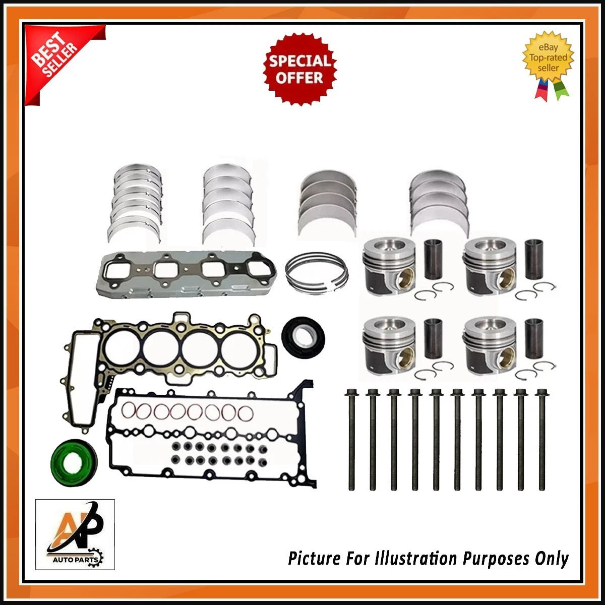 Bearing with Rebuild Kit Replacement for Jaguar XE E-PACE 2.0 Diesel (2016–2024)
