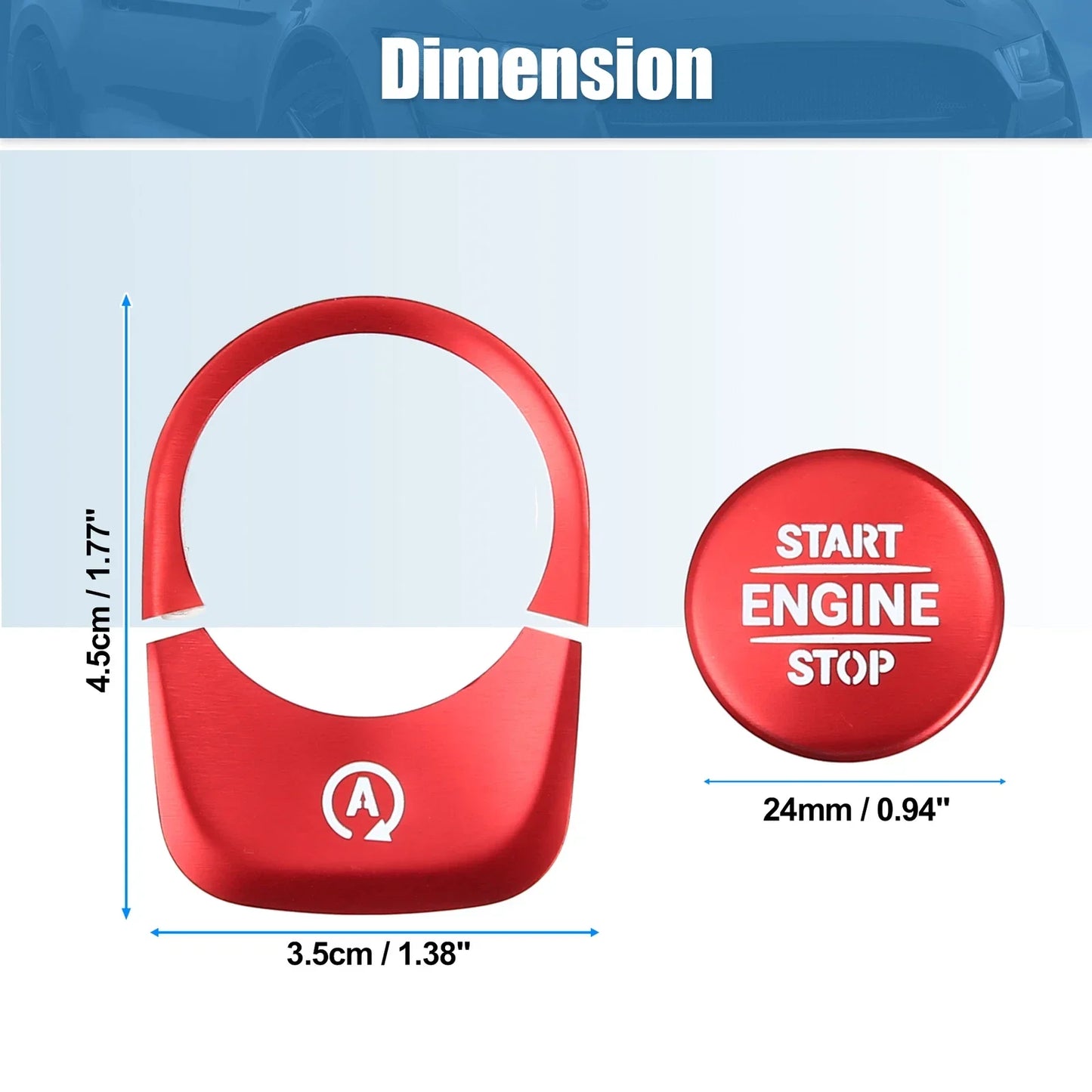 Engine Start Stop Button Cover Trim Sticker Kit for Mercedes Benz A-Class (2013-2023)