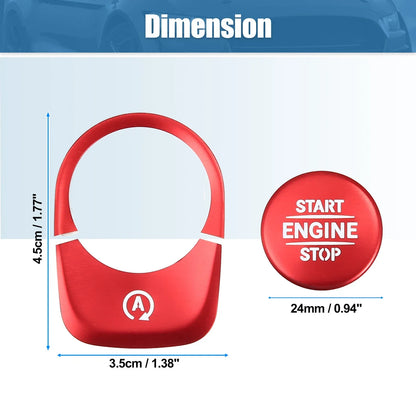 Engine Start Stop Button Cover Trim Sticker Kit for Mercedes Benz A-Class (2013-2023)