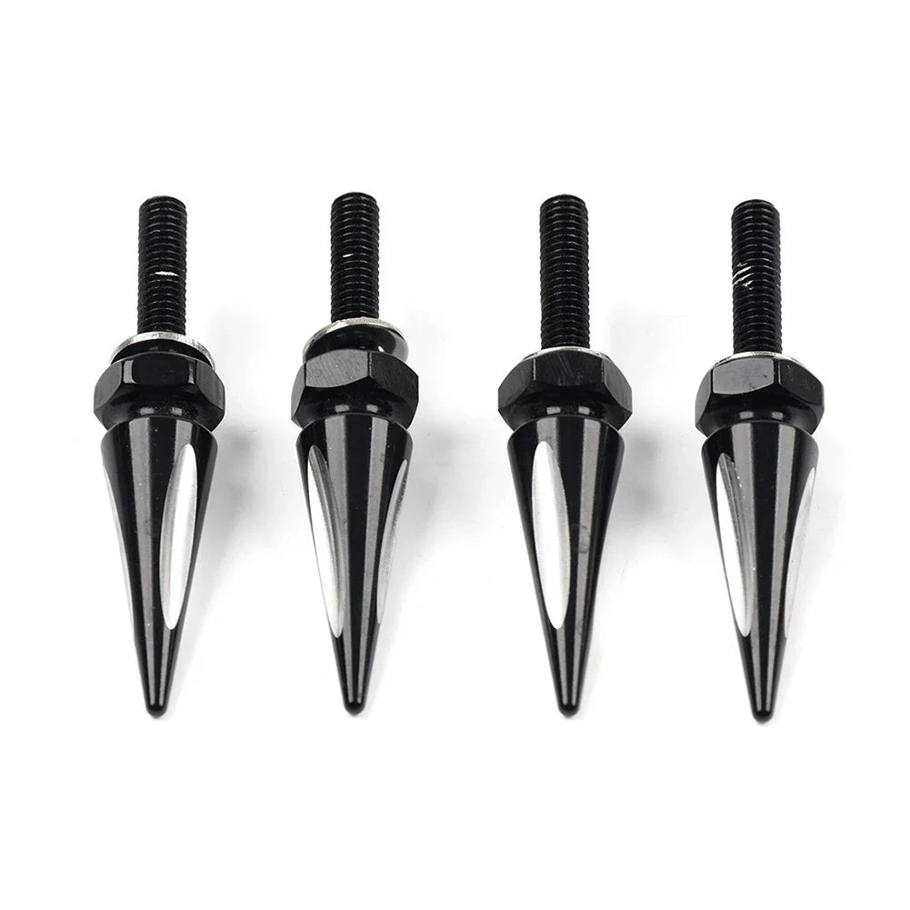Windshield Spike Bolts 4 x Aluminum Black & White for Harley Road Glide (2015+)