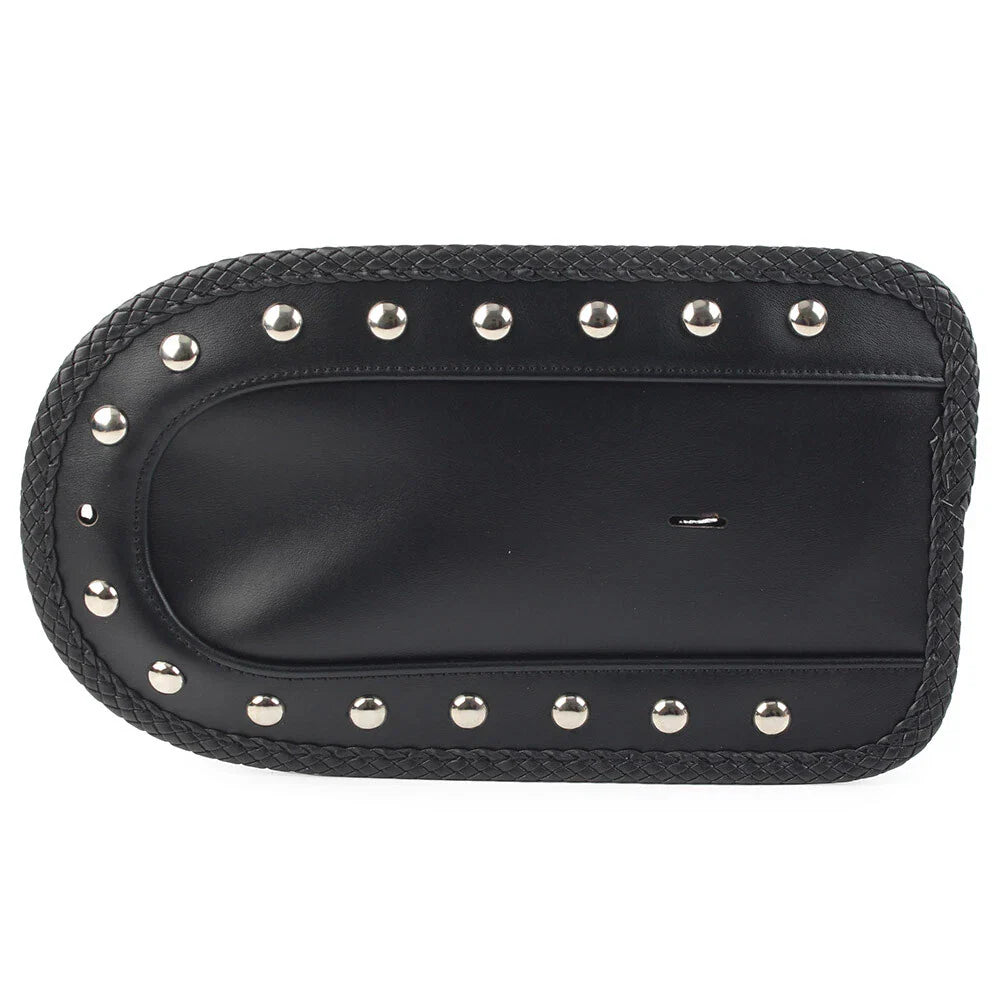 Black PU Rear Fender Bib Solo Seat for Harley Softail FXSTC Fatboy (2000-2017)