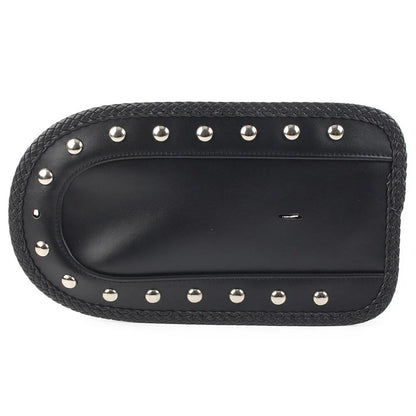Black PU Rear Fender Bib Solo Seat for Harley Softail FXSTC Fatboy (2000-2017)