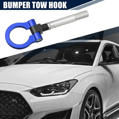 Blue Round Front Rear Bumper Trailer Tow Hook Screw for Hyundai Veloster (2012-2017)