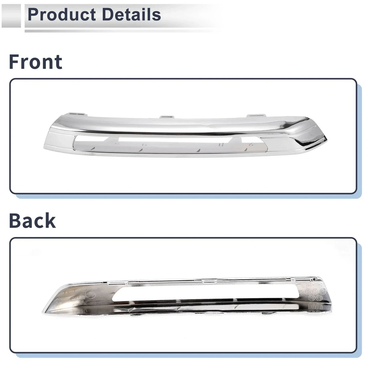Front Right Fog Light Grill for Mercedes Benz W164 (2010-2012)