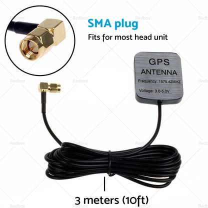 Active Aerial Extension Cable for Car DVD Head Unit Stereos GPS Antenna