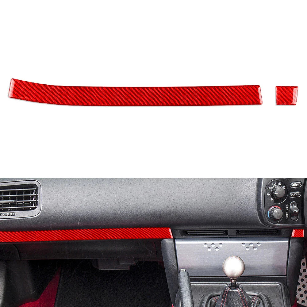 Red Front Center Console Dashboard Strip Cover Trim for Honda S2000 (2004-2009)