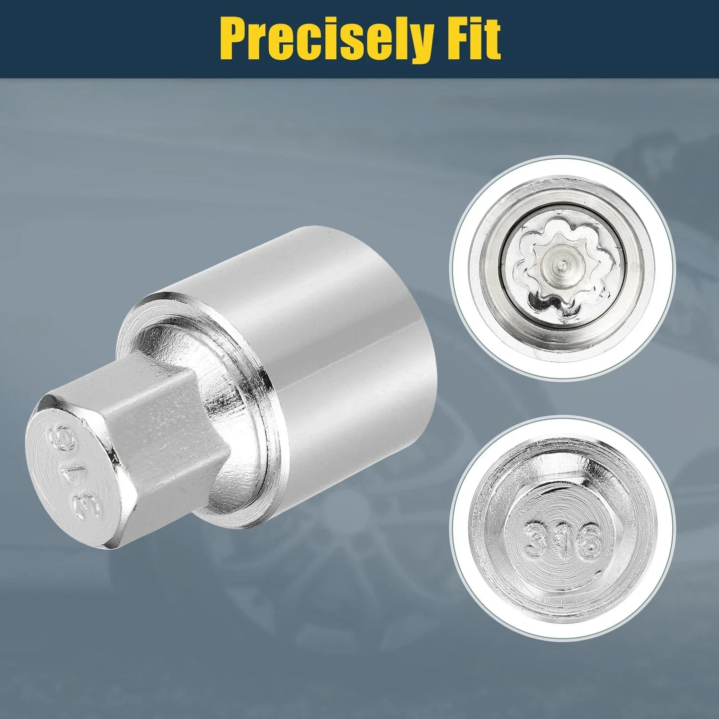 316 Wheel Lock Lug Nut Set with Protector Socket for Mercedes Benz