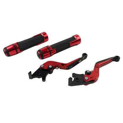 Red Extendable Brake Clutch Levers Grip Set for Speed Twin (2019-2023)