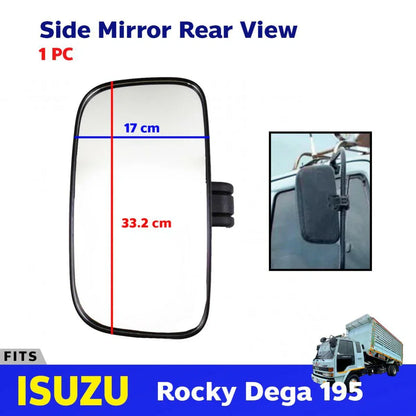 Side Exterior Mirror Rear View 1 PC Fits Isuzu Rocky Dega 195 Heavy Truck