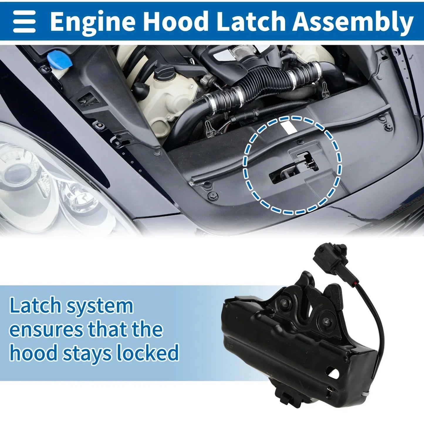 Hood Latch Assembly for Toyota Sequoia (2008-2021) - 1 x Durable Replacement
